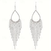 cheap Earrings-Women&#039;s Earrings Fancy Joy Stylish Luxury Earrings Jewelry Silver For Party