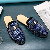 preiswerte Clogs &amp; Pantoletten für Herren-Herren-Slipper aus braunem Wildleder mit metallisch-goldenen Nieten und Schleifenakzent – stilvolle Freizeit-Loafer für den Alltag und besondere Anlässe