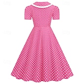 levne Šaty-Retro 50. léta Rockabilly Šaty Houpací šaty Maškarní kostým Dámské Karneval Plesová maškaráda Denní nošení loučení se svobodou nevěsty Dospělé Šaty Šaty pro návrat domů
