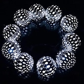 お買い得  ソーラーストリングライト-5m-20LED/6.5m-30LED 屋外ソーラーモロッコボールライトストリング 中庭 ガーデンフェンス バルコニーステップ フェスティバル ウェディング 雰囲気 装飾ライトストリング