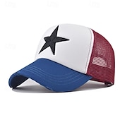 abordables Casquette de baseball pour homme-Homme Casquette de Baseball Chapeau de soleil Casquette Casquette en maille Noir + Bleu Royal Noir Coton Ajustable Mode Usage quotidien Festival Etoiles Décontracté / Quotidien