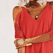 ieftine tricou alb-Pentru femei Rochie Mini Rochie albă Rochie de dantela Rochie casual Rochie de vară Modă În aer liber Concediu Dată Fit regulat Simplu Fără manșon Bretele Spagheti Alb Vară Primăvară