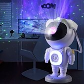 お買い得  スターギャラクシープロジェクターライト-Bluetooth 星空プロジェクター – 宇宙飛行士 &amp;馬が走る夜の光、まばゆい雰囲気のランプ