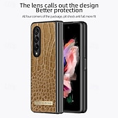 Χαμηλού Κόστους Samsung Θήκη-τηλέφωνο tok Για Samsung Galaxy Z Fold 5 Z Fold 4 Z Fold 3 Πίσω Κάλυμμα Ανθεκτική σε πτώσεις Ρετρό PU δέρμα