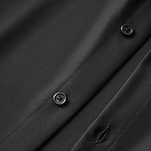 preiswerte Herrenhemd zum Knöpfen-Herren Hemd Sommerhemd Freizeithemd Strandhemd Knopfhemd Schwarz Weiß Grün Langarm Einfach Großvaterkragen Stehkragen Urlaub Hawaiianisch Button-Down Bekleidung Polyester Mode Lässig Bequem