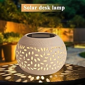 cheap Landscape Lights-1pc Outdoor Solar Iron Rice Grain Hollow-Shaped Landscape Light for Courtyard, Garden, Lawn, Path, Staircase, Interior Decoration