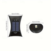 economico Applique per esterni-lampada da parete solare - durevole &amp;illuminazione verso il basso, impermeabile ip65, recinzione esterna, giardino, portico, illuminazione garage 1/2 pz