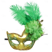 olcso Maszk-Farsangi maszk Maszk Halloween-kellékek Felnőttek Női Fél arc Teljesítmény Parti Álarcos mulatság Farsang Mardi Gras Könnyű farsangi jelmez