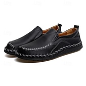 preiswerte Herrenpantoletten &amp; -slipper-Freizeit-Schlupfschuhe aus Kunstleder für Herren mit Steppnähten – bequemes, atmungsaktives Alltagsschuhwerk für Outdoor- und Freizeitaktivitäten