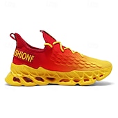 abordables Baskets-baskets de course vertes pour hommes avec tige en mesh et design léger – chaussures de sport respirantes et confortables pour le sport, les entraînements et les vêtements décontractés