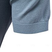 voordelige Heren Elite Polo-Voor heren Polo Gebreide polo Formeel Werk Meeuwenhalsband Korte mouw Kleurenblok Lapwerk Zomer Marineblauw Khaki Leger Groen Polo