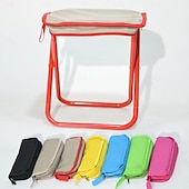 abordables Mobilier de camping-1pc tabouret pliable tabouret pliable avec sac de rangement - siège de camping portable et organisateur