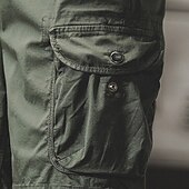 economico All&amp;#39;aperto-Per uomo Pantaloncini modello cargo Pantaloncini Bermuda Maglia da escursione A cordoncino Vita elastica Multi tasca Liscio Traspirazione umidità Indossabile Lunghezza del ginocchio Esterno Informale