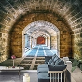 billige Tapet-Landskap Hule 3D Tapet Hjem Dekorasjon Vegg Mural Rull Peel og Stick Avtagbart PVC/Vinyl Materiale Selvklebende/Krever Lim Veggdekorasjon Stue