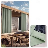 Недорогие Водонепроницаемые шторы-Водонепроницаемые уличные шторы для обеспечения приватности раздвижные черные шторы для веранды деревенские шторы для перголы с люверсами для беседки балкона крыльца вечеринки отеля 1 панель