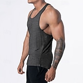 preiswerte Fitness Tank-Tops-Herren Tank Top Weste Unterhemd Ärmelloses Shirt Ärmellos U-Ausschnitt Sommer Einfach Mode Designer Basic Urlaub Straße Ausgehen Schwarz Rosa Marineblau Top T-Shirt für Herren