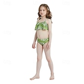 billiga Mermaid Baddräkt-Barn Flickor Badkläder för sjöjungfrun Baddräkt Helgdag Strand Vågar Semester Tropisk Baddräkter 4 år + Sommar Gul Rodnande Rosa