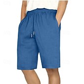 cheap Sweat Shorts-Men&#039;s Sweat Shorts Summer Shorts Casual Shorts Pocket Drawstring Elastic Waist Plain Comfort Short Party Daily Fashion Classic Style White Wine Micro-elastic