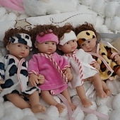 economico Bambole-bambole reborn gemelle in miniatura realistiche realizzate a mano in silicone con sorpresa, accessori inclusi per bambini dai 3 ai 6 anni - set di bambole neonato realistiche