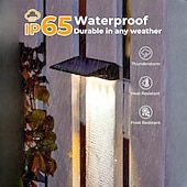 Недорогие Уличные светильники-2/4 шт. светодиодных фонарей на солнечных батареях – уличные водонепроницаемые настенные светильники IP65 для столбов забора, террасы, перил, ступенек бассейна, сада, патио, дворового освещения