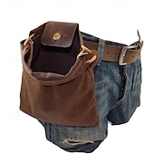 cheap Camping Accessories-Heavy Duty Canvas Foraging Waist Bag - Portable Outdoor Gathering Pouch with Adjustable Belt