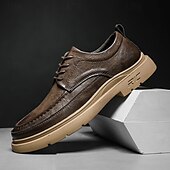 billiga Tillfällig-bruna mäns fritidssneakers i konstläder med snörning – snygga och bekväma skor för vardagsbruk och utomhusaktiviteter