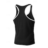  Herren Tank Top Weste Unterhemd Ärmelloses Shirt Ärmellos Rundhalsausschnitt Sommer Farbblock Grubenstreifen Mode Designer Basic Schnelltrocknend Urlaub Straße Ausgehen Schwarz Weiß Wein Top T-Shirt
