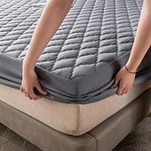 cheap Sheets &amp; Pillowcase-Queen Full King Protective Bed Cover Waterproof Mattress Protector Quilted Fitted Mattress Pad Bed Protector Elastic Thick Anti-slip Fitted Sheet with Deep Pocket Noiseless Hypoallergy