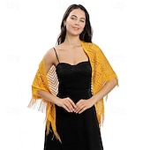 abordables enveloppes d&#039;invité de mariage-écharpe en dentelle ondulée robe de mariée robe de soirée châle en dentelle soirée dansante écharpe polyvalente pour femme