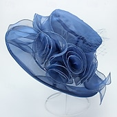 levne party klobouky-Klobouky Polyester Sluneční klobouk Ležérní Dovolená Plážové Elegantní Vinobraní Roztomilý S Květiny Přílba Pokrývky Hlavy