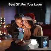 billige Dekorative lys-livlig uendelig dodekaeder neonskilt - usb-drevet flerfarget belysning holdbar plast bordplate omgivelseslys - perfekt for festinnredning feiring bursdag jul bryllup unik gave LED