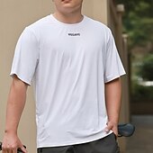 tanie Męskie koszulki-Męskie Damskie Koszulka rowerowa Litery i cyfry Krótki rękaw Rower Tee Tshirt Dżersej Top z 3 tylnymi kieszeniami Kolarstwo górskie Szybkie wysychanie Oddychający Sport Czarny Biały Zielony Odzież