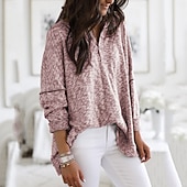 abordables Chemises-Femmes Chemises inspirées du lin Boutonner Chemise en coton Quotidien manche longue Asymétrique Hauts Réguliers Quotidien Rose Claire Bleu Violet Kaki Gris Clair Printemps