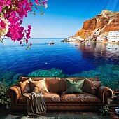 Недорогие Тапестри́ на океа́нском пляже-Пейзаж Пляж Висячая Гобелен настенное искусство Пальма Большой гобелен Муральное декор Фотографический фон Плед занавеска Дом Спальня Гостиная Декорация