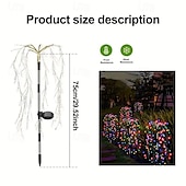 tanie Światła gruntowe-1/2szt. lampki solarne naziemne w kształcie petard – zewnętrzne, wodoodporne lampy ogrodowe, 200/400 diod LED, fajerwerki w kształcie wróżek do dekoracji willi, podwórka, trawnika i chodnika