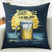 billige &quot;Quotes&amp;Saying Style&quot;-Øl Entusiast Dekorative Kasteputer Deksel 1PC Myk Kvadratisk Sofa Pute Sak Puteputer Soverom Stue Sofa Stol