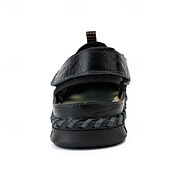 economico Sandali casual-Per uomo Sandali Scarpe fatte a mano Pelle crosta Traspirante Comodo Antiscivolo Con lacci intrecciali Giallo-marrone Nero Marrone
