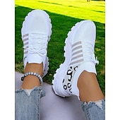 billiga Damsneakers-stickade sneakers för kvinnor med leopardtryck – löparskor i mesh som andas, lätta atletiska sneakers för promenader och fritidskläder