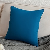 billige Trender innen puter-Dekorative Kasteputer Deksel Ensfarget 1PC Bomull Myk Kvadratisk Sofa Pute Sak Puteputer Soverom Stue Sofa Stol