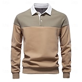 economico Felpe e Sweatshirt Elite da Uomo-Per uomo Felpa Polo Giallo Verde militare Rosso Blu Verde Bavero Blocco di colori Casuale Quotidiano Sportivo Casual Primavera &amp; Autunno Abbigliamento Felpe con cappuccio Felpe Manica Lunga