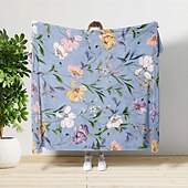 お買い得  ブランケット＆毛布-ブランケット＆毛布, 花/花 ポリエステル / フランネルフリース ウォーマー ソフト 快適 毛布