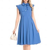 levne Šaty-Retro 50. léta Šaty Houpací šaty Pevná barva Dámské Karneval Plesová maškaráda Denní nošení loučení se svobodou nevěsty Dospělé Šaty Šaty pro návrat domů