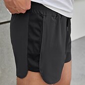 cheap Mens Active Shorts-Men&#039;s Athletic Shorts Shorts Running Shorts Gym Shorts Sport Daily Quick Dry Comfortable Pocket Drawstring Elastic Waist Plain Short Gymnatics Casual Activewear Black Blue Micro-elastic