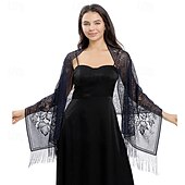 preiswerte Wraps für Hochzeitsgäste-Spitzenblumenschal Braut Hochzeitskleid Abendkleid Cheongsam Tanzparty Bankettschal