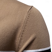 voordelige Heren Elite Polo-Voor heren Polo Gebreide polo Formeel Werk Meeuwenhalsband Korte mouw Kleurenblok Lapwerk Zomer Marineblauw Khaki Leger Groen Polo