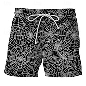 baratos calções de banho e calções de surf-Homens Calção Justo de Natação Shorts de Natação Tecido elástico de 4 vias Bermuda de Surf Calças Com Cordão Com bolsos Natação Surfe Praia Esportes Aquáticos Estampado Verão Primavera