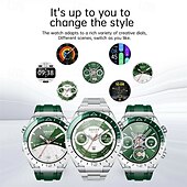 abordables Relojes inteligentes-Reloj inteligente de 1 pulgada smartwatch reloj de fitness reloj para correr Bluetooth compatible con Android iOS hombre impermeable manos libres rastreador de pasos caja de reloj de 40mm IP 67