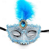 levne Maska-Karnevalová maska Maska Halloween rekvizity Dospělé Dámské Poloviční obličej Výkon Párty Plesová maškaráda Karneval Mardi Gras Jednoduchý karnevalový kostým