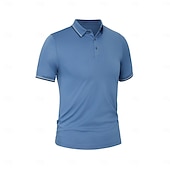 halpa Miesten Elite Polo-miesten silkkipoolopaita puuvillainen työpaita business rento poolopaita turndown-kuvio lyhythihainen vintage muoti yksivärinen väriblokki kesä kevät musta valkoinen tummansininen sininen vaaleanharmaa oranssi poolopaita