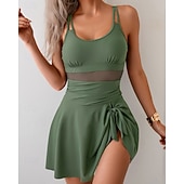 levne Surfovací tankiny a bikiny-Dámské Plavky Vázáno Plavky Jednobarevné Plavky Černá Fialová Prodyšné Rychleschnoucí Lehká váha Bez rukávů - Plavání Surfování Plážové Léto Jaro